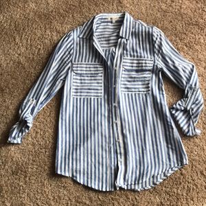 Striped button up